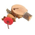 thumbnail image 3 of Bird Cage Perch Platform, Natural Bite Resistant Round Wooden Stand Platform Nutritious  For Birds S, 3 of 8