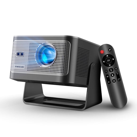 Magcubic Smart Projector with 4K&8K Support, Voice Control Mini Projector with Wifi6 and BT5.4, 900 ANSI, Auto Focus & Obstacle Avoidance, 1080P Portable Movie Proyector for Home, HY350Max Black