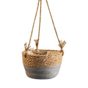 MesaSe Hand Woven Knitted Hanging Flower Basket Bucket Plant Pot Planter Home Decor