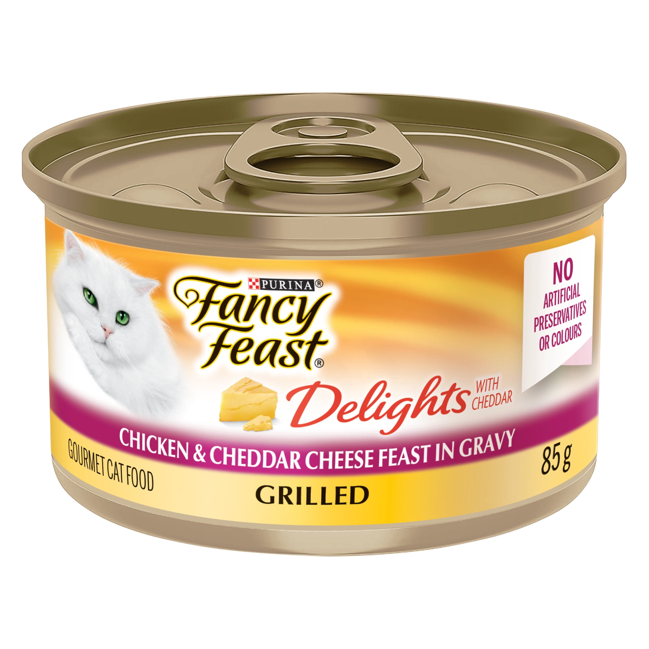 Fancy Feast Delices au Cheddar Festin de Poulet Grille et de Fromage Cheddar en Sauce Nourriture pour Chats