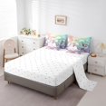 thumbnail image 3 of YST Unicorn Comforter Set Queen 7 Piece,Rainbow Unicorn Bedding Set With Sheets For Kids Girls,Starry Sky Stars Clouds Bed In A Bag With Pillow Cases And Covers,Reversible, 3 of 5