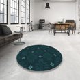 thumbnail image 4 of Ahgly Company Tapis Rectangulaire Lavable en Machine Intérieur Transitionnel Vert Sarcelle Profond, 5 Pieds x 7 Pieds, 4 of 7