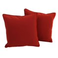 thumbnail image 1 of 18-inch Double-corded Solid Twill Square Throw Pillows with Inserts (Set of 2), Ruby Red, 1 of 1