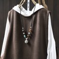 thumbnail image 5 of Women's Solid Color Knitted Vest Loose Large Sized Versatile Coat for Layering over Shirts or Tees, Soft Knit Fabric, 5 of 5