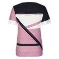 thumbnail image 4 of Birdeem Mode Femmes Été Col en V Manches Courtes Imprimé Fermeture Éclair T-Shirt Blouse Décontractée, 4 of 6