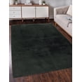 thumbnail image 4 of Maven Faux Rabbit Dark Green 5 ft. x 7 ft. Area Rug, 4 of 6
