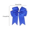 thumbnail image 3 of Iumwxz 6-inch Ribbed Satin Fishtail Double Layered Ribbon Bow Hair Clip For Children's Hair Accessories Hair Clip, 3 of 7