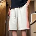 thumbnail image 1 of Styesk Mens Shorts Men's Solid Color Casual Holiday Breathable Shorts Pockets Pants, 1 of 6