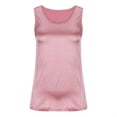 thumbnail image 3 of DPTALR Camisoles pour Femmes Unies Aguichant Sans Manches à Col Rond, Ajourées, Tube Plissé, Hauts Débardeurs Blouses, 3 of 6
