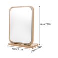 thumbnail image 2 of HLONK Vanity Desk Mirror Wooden Rotating Chic Makeup Student, 2 of 8