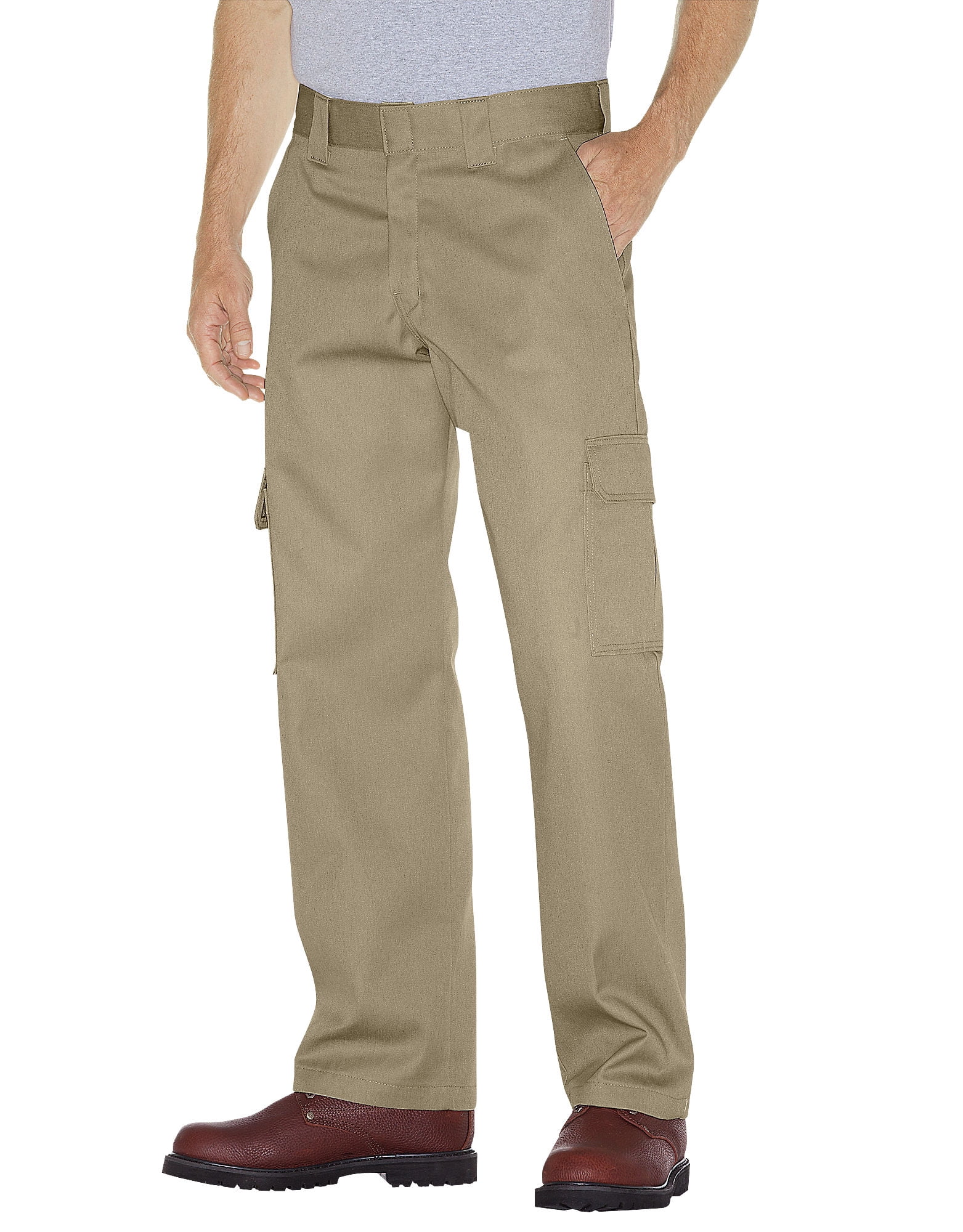 Dickies Mens Relaxed Fit Straight Leg Cargo Work Pants, 42W x 32L, Desert Sand