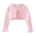 thumbnail image 1 of Hjtefg Girls' Knit Cardigan - Soft Lightweight Sweater | Comfortable Layering Piece for Versatile Styling,Color: Pink Size: 3-4 Years, 1 of 7