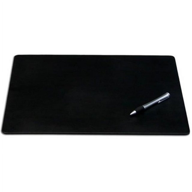 Dacasso Leatherette Desk Mat Without Rails - Luxury Leather Desk Blotter For Writing - Executive Desk Surface Protector - (Black 30 X 19)