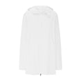 thumbnail image 4 of BiZtdJrK Womens Swim Cover Up Sun Protection Hoodie Lightweight Long Sleeve Zip up Sun Protective Suits Going Out Tops with Pockets White L Gifts for Dad, 4 of 10