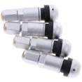 thumbnail image 4 of 4 Pcs Capuchons d'Auto pour Roue Sans Chambre à Air de Voiture, Anti-Poussière, Valve de Pneu Sans Chambre à Air, Tiges de Valve, Argent Clair de Lune + Noir, 4 of 8