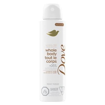 Dove Aluminum-Free Whole Body Deodorant Spray Coconut & Vanilla, 113 g