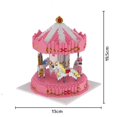 thumbnail image 3 of facefd Carousel Model Building Set Amusement Park Carousel Building Block Set Micro Blocks DIY Toys for Kids Adults, 3 of 6