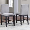thumbnail image 2 of Yves Rubbed Charcoal and Light Gray Fabric Counter Chair, 2 of 7