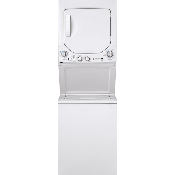 GE 24" Unitized Spacemaker Washer and Electric Dryer White - GUD24ESMMWW