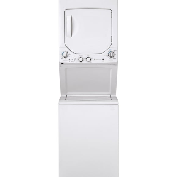 GE 24" Unitized Spacemaker Washer and Electric Dryer White - GUD24ESMMWW