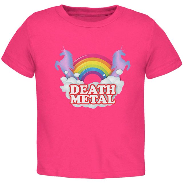 Death Metal Rainbow Unicorns Toddler T Shirt
