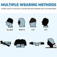 thumbnail image 4 of 2 Pieces Fleece Neck Gaiter Ski Mask Windproof Soft Neck Warmer Skiing Hiking Running Navy Blue, 4 of 7