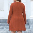 thumbnail image 4 of AherBiu Womens Cardigan Ribbed Knitted Button down Mini Dress Long Sleeve Fall Basic Layering Cardigans, 4 of 4