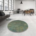 thumbnail image 4 of Ahgly Company Tapis d'Intérieur Lavables en Machine Traditionnels Vert Olive Foncé, Carré de 4', 4 of 7