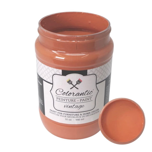 Colorantic | PUMPKIN SPICE Chalk Paint Based for Furniture DIY - TERRACOTA BURNT ORANGE - 32 oz