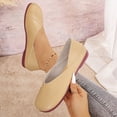 thumbnail image 2 of Khaki Ladies Flats Retro Two Wear Design Round Toe Shallow Mouth Solid Color Comfortable Casual Shoes For Daily Walking Office All Occasions Size 43, 2 of 9