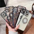 thumbnail image 5 of Supershield iPhone 15 Pro Max Case, Camera Protection with Glitter Sparkle Diamond Bling Rhinestone Shiny Cute Cover with Logo View Case Compatible with iPhone 15 Pro Max - Gold, 5 of 5