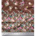 thumbnail image 2 of Soimoi Japan Crepe Satin Fabric Insect & Anemone Panel Decor Fabric Printed Yard 42 Inch Wide, 2 of 5