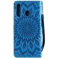 thumbnail image 4 of Wallet Case, Embossed Sunflower Premium PU Leather Folio Flip Kickstand Card Slots Wrist Strap Cover for iPhone 7Plus/8Plus(Blue), 4 of 7
