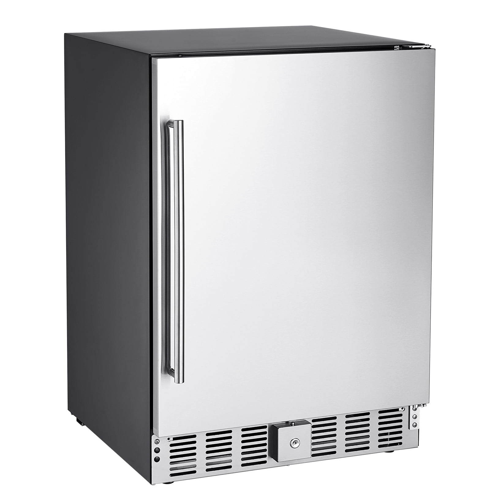 KFFKFF 24-Inch Indoor/Outdoor Beverage Refrigerator, 150 QT Freestanding or Undercounter Beverage Fridge, 180 Cans Built-in Beer Fridge