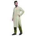 thumbnail image 2 of Atasi Kurta Pyjama de Designer pour Hommes Imprimé Style Angrakha Vêtements d'Été Décontractés, 2 of 5