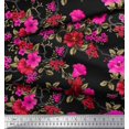 thumbnail image 2 of Soimoi Polyester Crepe Fabric Leaves & Floral Fabric Prints by Yard 42 Inch Wide, 2 of 3