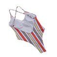 thumbnail image 4 of Women‘s Striped One-piece Swimsuit Color Blocking Sling Swimwear, 4 of 4