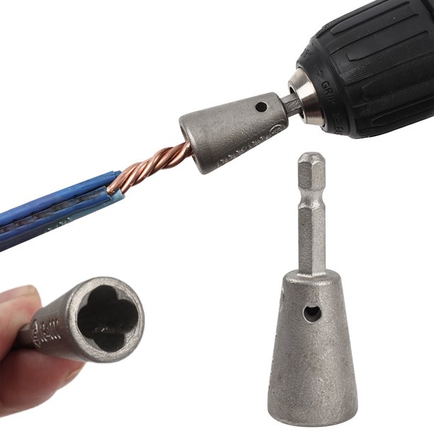 Wire Twister Tool 2-Pack – Universal Wire Nut Driver For Drill, 1/4" Chuck, Fits Most Wire Caps (Blue, For Electricians & DIYers)