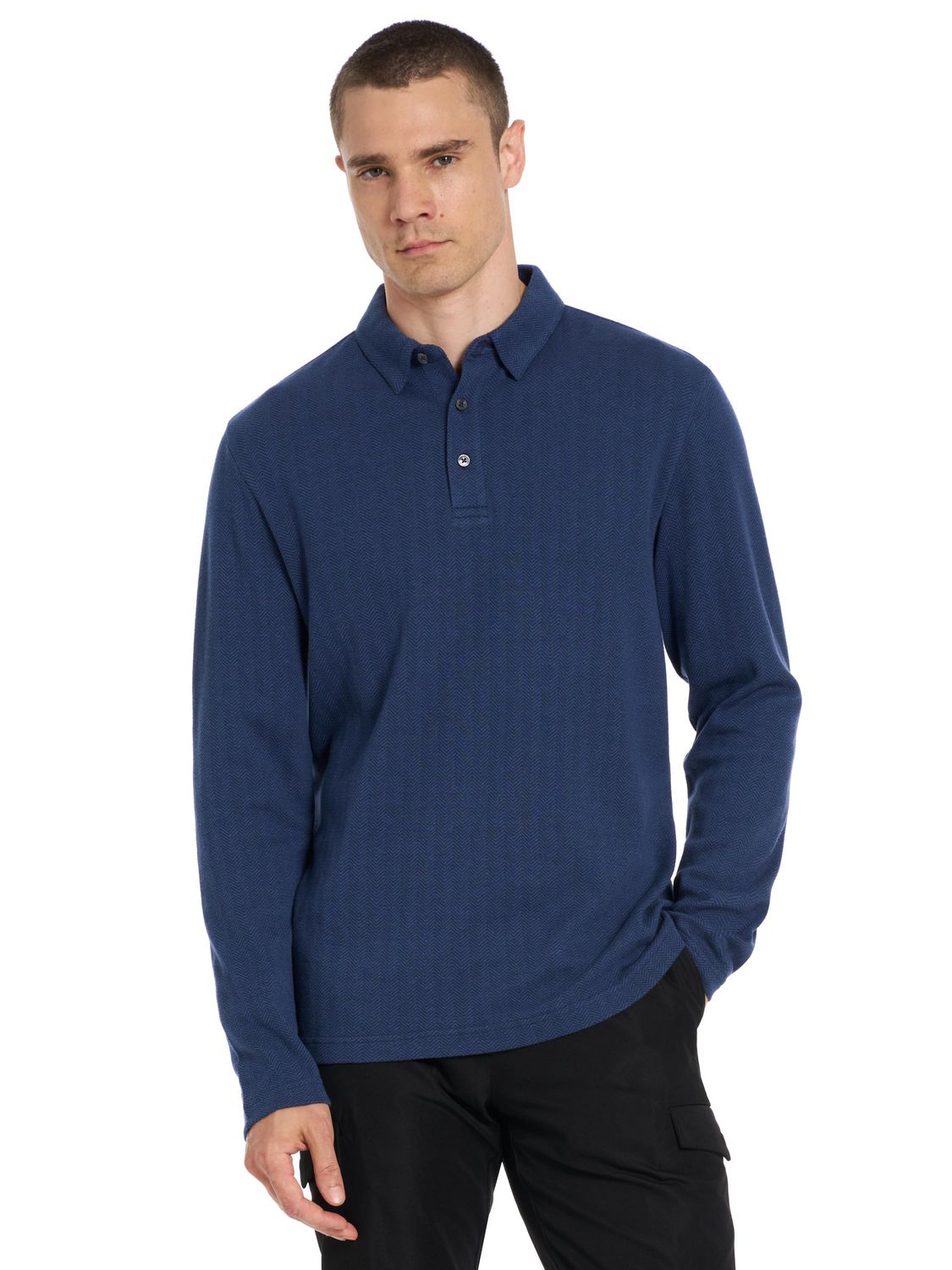 Polo à Manches Longues en Chevrons Van Heusen