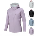 thumbnail image 1 of Sentmoon Jackets for Women Winter Oversized Hooded Neck Long Sleeve Winter Coats for Women Zipper Solid Color Windproof Waterproof Women Clothes with Pockets Fall and Winter Delightful for Sports, 1 of 5