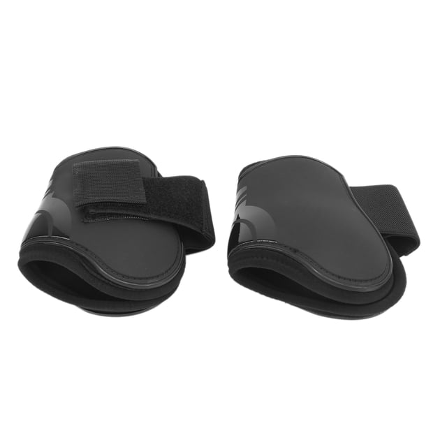 Bottes de Tendon de Cheval, Bottes de Protection de Haute Qualité pour Chevaux PU Réglables pour l'Équitation Amortisseur pour la Protection des Jambes Noir