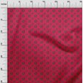 thumbnail image 2 of oneOone Cotton Poplin Fabric Floral Block Printed Fabric 1 Yard 42 Inch Wide, 2 of 4