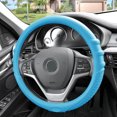 thumbnail image 2 of FH Group, Silicone Steering wheel cover Grip Marks Design Light Blue for Auto, 2 of 4