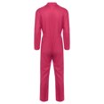 thumbnail image 4 of CHICTRY Mens Work Overalls Long Sleeve Button Up Coveralls Mechanic Uniforms One Piece Jumpsuit Hot Pink L, 4 of 5