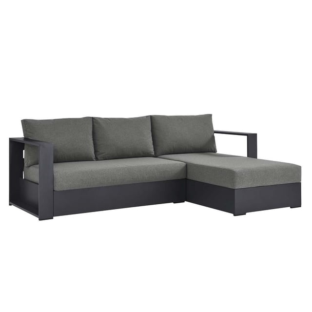 Modway Tahoe Sectionnel de Mobilier de Patio Extérieur 2 Pcs, Gris