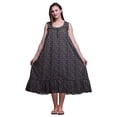 thumbnail image 1 of Bimba Nuisettes en Coton Noires à Pois Papillon et Imprimées pour Femmes, Robe Sans Manches, Vêtement de Nuit, Robe Maxi, Très Grand, 1 of 1