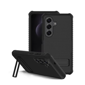 onn Magnetic Compatible Rugged Phone Case with Kickstand for Samusung Galaxy S26 - Black