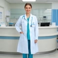 thumbnail image 4 of Elegant White Lab Coat for with Notched Lapel and Slant Pockets - Classic Clinical Jacket for Daily and Lab Environments, 4 of 4