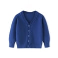 thumbnail image 1 of Liyamei Unisex Boy' Girls' Cardigans Sweater V Neck Long Sleeve Button Soild Knit Sweaters For 2 10 Years, 1 of 3