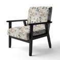 thumbnail image 3 of Designart « Pure White Floral Minimalism » Fauteuil d'Appoint Rembourré à Motif Floral Blanc - Fauteuil de Style Cottage pour Salon, 3 of 7